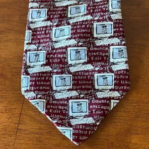 Museum Artifacts Computer Patterned Silk Tie XL